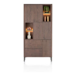 Trenton, armoire 95 cm - 3-portes + 2-tiroirs + 4-niches - Clay