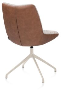Mats, chaise - pivotante - creme - Pala cognac + Luton cuivre - Image 2