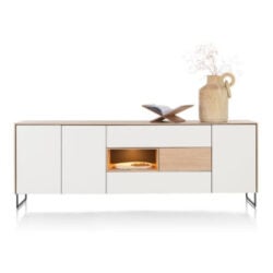 Lindfield, dressoir 240 cm. - 3-deuren + 3-laden + 1-niche (+ LED)