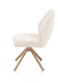 Baya, eetkamerstoel - draaibaar + relax - naturel - pocketvering - stof Sevilla - Creme - Afbeelding 3