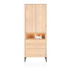 Trenton, Bergkast 75 cm. - 2-deuren + 2-laden - natural