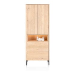 Trenton, Armoire de rangement 75 cm. - 2 portes + 2 tiroirs - natural