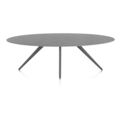 Saluti, eetkamertafel ellips 240 x 110 cm. - 4 poot - graphiet - Antraciet