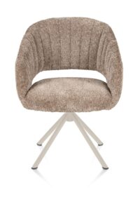 Isla, armstoel - draaibaar - crème - stof Valencia - Taupe