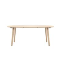 Odda, table 200 x 110 cm - oval - pied bois - natural