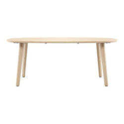 Odda, table 200 x 110 cm - oval - pied bois - natural
