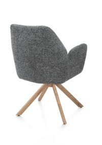 Baya, armstoel - draaibaar + relax - naturel - pocketvering - stof Sevilla - Antraciet - Afbeelding 2