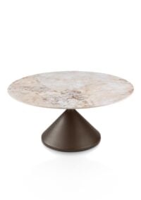 Avelli, table basse ronde 90 cm - steelbrown - plateau céramique - Image 3