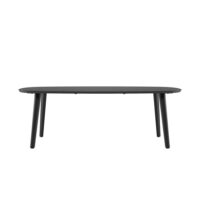 Odda, table 230 x 110 cm - oval - pied bois - Onyx