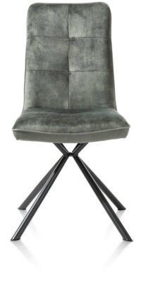 Milva, chaise - pieds noir + poignee - combi Pala/Karese - Vert