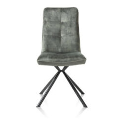 Milva, chaise - pieds noir + poignee - combi Pala/Karese - Vert
