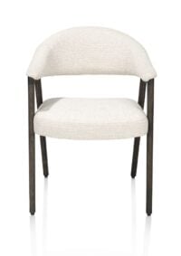 Zaya, Armstoel eiken basalt, stof Sevilla, incl. Nosag - Creme