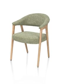 Zaya, Armstoel eiken natural, stof Sevilla, incl. Nosag - Olijf - Afbeelding 2
