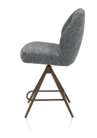 Baya, barstoel - draaibaar - steelbrown - pocketvering - stof Sevilla - Antraciet - Afbeelding 3