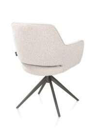 Kian, chaise à accoudoirs - fixe - graphite - tissu Cloudy - beige - Image 3