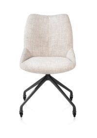 Mats, chaise - roulettes - graphite - Luton - Creme