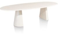 Lund, table ovale 270 x 120 cm. - stone-skin - pied cone - Nebbia - Image 3