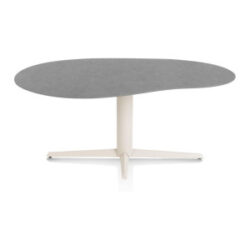Saluti, table organic 180 X 120 cm. - pied central - cr&egrave;me - Anthracite