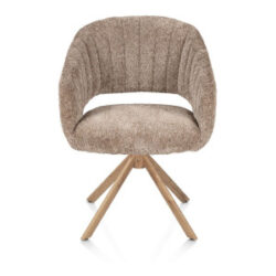 Isla, chaise &agrave; accoudoirs - pivotant - aspect ch&ecirc;ne