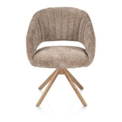 Isla, chaise &agrave; accoudoirs - pivotant - aspect ch&ecirc;ne