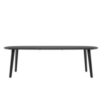 Odda, table 260 x 110 cm - oval - pied bois - Onyx