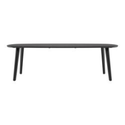 Odda, table 260 x 110 cm - oval - pied bois - Onyx