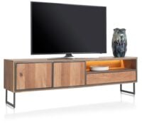Trapani, buffet bas 200 cm - 2-portes + 1-tiroir + 1-niche (+ LED) - Image 2