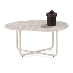 Rota, bijzettafel 71,5 x 40 cm - keramiek Terrazzo