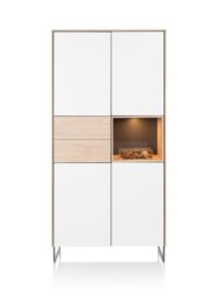 Lindfield, armoire 100 cm. - 4-portes + 2-tiroirs + 1-niche ( + LED)