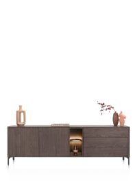 Trenton, Buffet 240 cm. - 2 portes + 3 tiroirs + 2 pinces - Clay