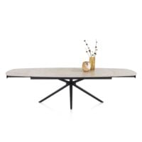 Lattina, Table à rallonge 200 (+ 2 x 50 cm.) x 100 cm. - Marble creme