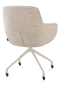 Mateo, chaise à accoudoirs - roulettes - crème - Bellini - Creme - Image 3