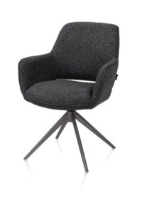 Kian, chaise à accoudoirs - pivotant avec fonction relax - graphite - tissu Cloudy - Anthracite - Image 2
