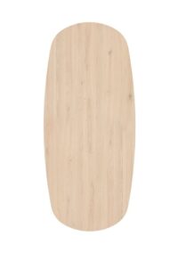 Caletta, eetkamertafel ovaal 270 x 110 cm. - eiken blad - centrale kruispoot crème - Natural - Afbeelding 2