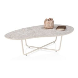 Rota, table basse 115 x 60 cm - céramique Terrazzo