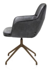 Mateo, chaise à accoudoirs - pivotante - steelbrown - Pala - Anthracite - Image 3