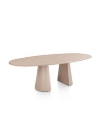 Lund, table ovale 240 x 120 cm. - stone-skin - pied cone - Desert - Image 3