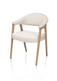 Zaya, Armstoel eiken natural, stof Sevilla, incl. Nosag - Creme - Afbeelding 2