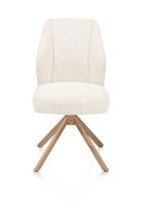 Baya, eetkamerstoel - draaibaar + relax - naturel - pocketvering - stof Sevilla - Creme