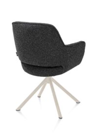 Kian, chaise à accoudoirs - pivotant - crème - tissu Cloudy - Anthracite - Image 3