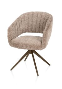 Isla, armstoel - draaibaar - steelbrown - stof Valencia - Taupe - Afbeelding 2