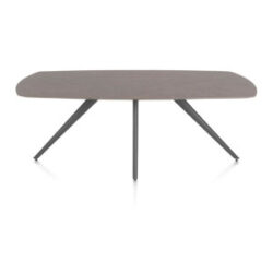 Saluti, eetkamertafel ovaal 210 x 105 cm. - 4 poot - graphiet - Lava