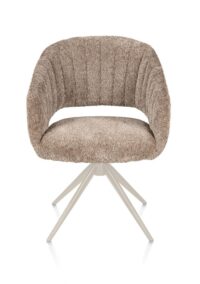 Isla, armstoel - vast - crème - stof Valencia - Taupe