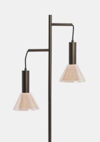 Tibbs vloerlamp 2*G9 - Bruin - Afbeelding 2