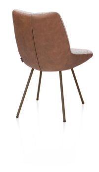 Mats, chaise - 4 pieds - steelbrown - Pala cognac + Luton cuivre - Image 2