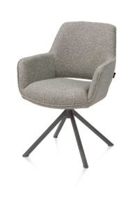 Kian, chaise à accoudoirs - pivotant - graphite - tissu Cloudy - Olive - Image 2