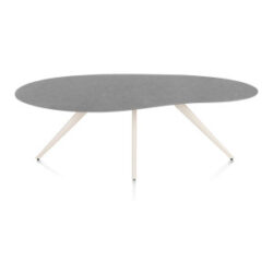Saluti, table organic 210 x 120 cm. - 4 pieds - crème - Anthracite