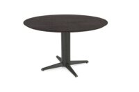 Caletta, eetkamertafel rond 120 cm. - eiken blad - centrale teenpoot grafiet - Basalt - Afbeelding 2