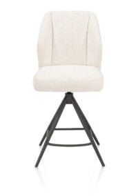 Baya, barstoel - draaibaar - grafiet - pocketvering - stof Sevilla - Creme