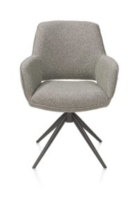 Kian, chaise à accoudoirs - pivotant avec fonction relax - graphite - tissu Cloudy - Olive